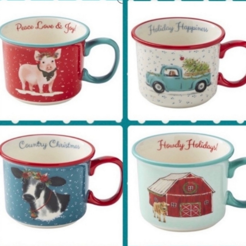 Pioneer Woman Holiday  Camper Mugs